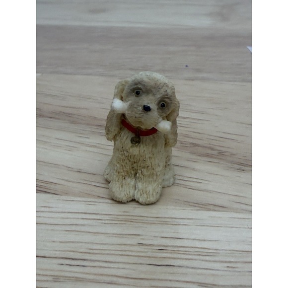 Stone Critters Littles Blonde Cocker Spaniel Figurine Miniature #AA - Picture 1 of 3